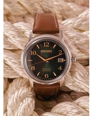 Seiko Deep Green Face Watch - Brown