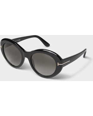 Tom Ford Elodie Oversized Round Sunglasses - Metallic