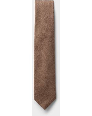 BOSS Touch Of Wool Flannel Tie - Natural