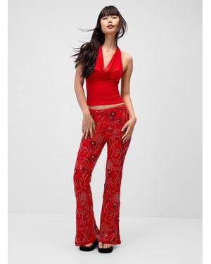 Twik Beaded And Sequined Flowers Flared Pant