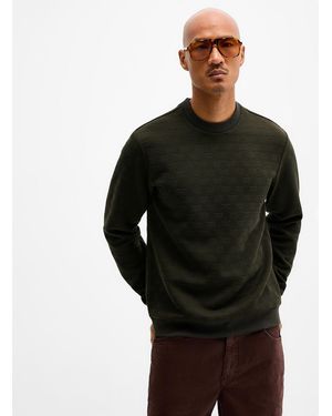 Le 31 Embossed Geo Sweatshirt - Black