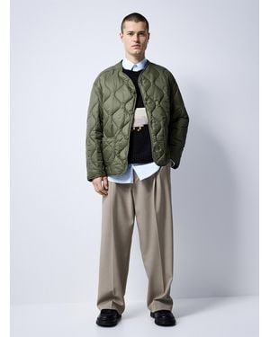 Le 31 Wave Quilted Jacket Imported From Seoul - Green