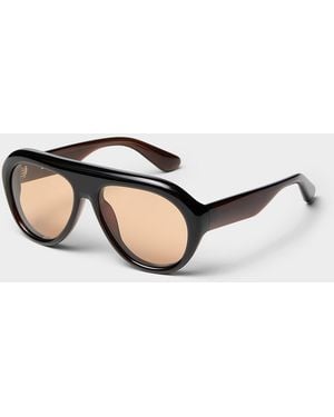 Chimi Tony Aviator Puffer Sunglasses - Brown