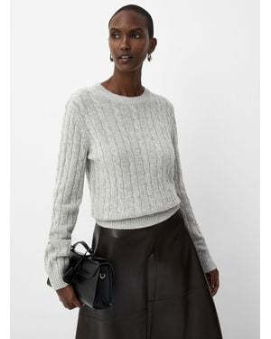 Contemporaine Wool And Cashmere Fine Knit Sweater - Gray