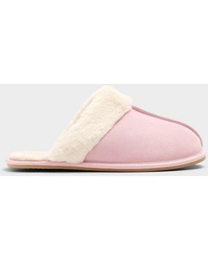Miiyu Pink Suede Mule Slipper Women In Support Of The Breast Cancer Foundation
