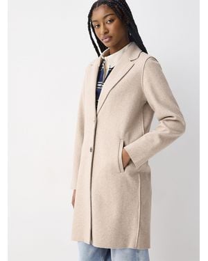 ONLY Carrie Felted Overcoat - Natural