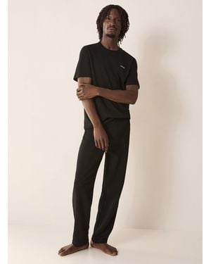 BOSS Waffled Cotton Lounge Pant - Natural