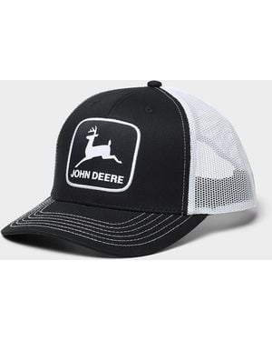 Le 31 Contrast Deer Emblem Trucker Cap - Black