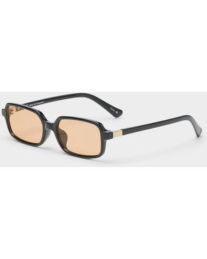 Simon's Mimi Narrow Rectangular Sunglasses - Black