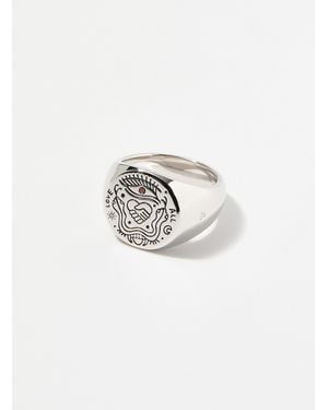 Tom Wood All Love Signet Ring - White