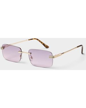 Simon's Legacy Frameless Rectangular Sunglasses - Pink