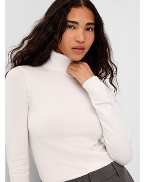 Twik Solid Turtleneck Sweater - White