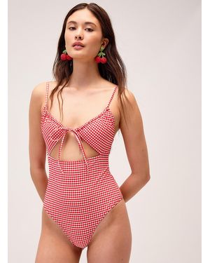 Simon's Gingham Cutout One - Pink