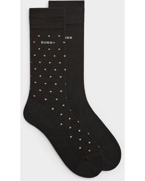 BOSS Solid/dotted Dress Socks 2 - Black