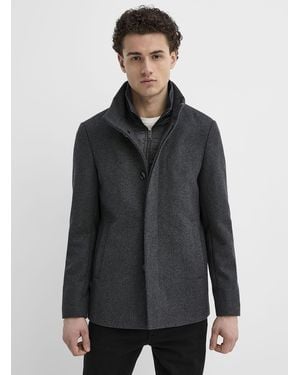 Matíníque Removable Quilted Bib Minimalist Coat - Gray