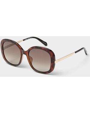 Fossil Oversized Round Sunglasses - Grey