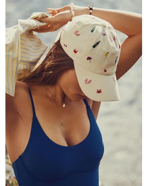 Simon's Beach Picnic Baseball Cap - Blue