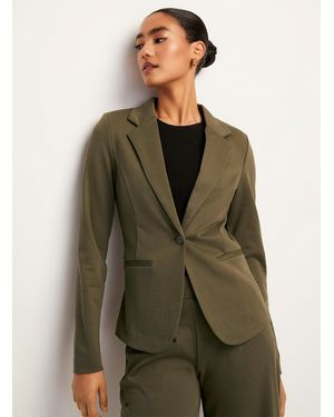 Ichi Supple Cinched Blazer - Green
