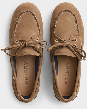 Sperry Top-Sider Tan Suede Slim Boat Shoe Women - Natural