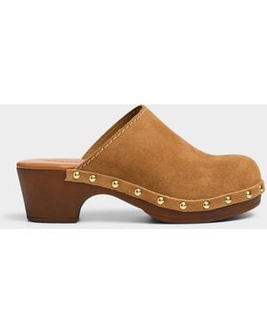 Simon's Studded Suede Faux - Brown