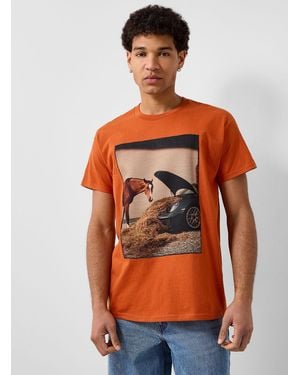 Bastille Horse And Car Appliqué T - Orange
