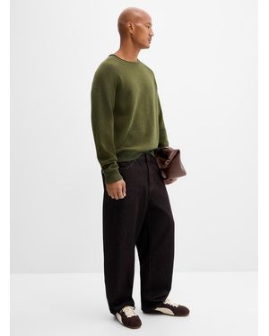 Only & Sons Faded Brown Denim Jean Loose Fit - Green