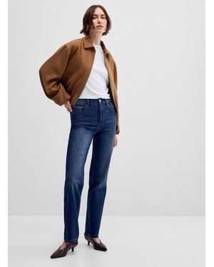 DL1961 Patti Sculpting Jean Fit: Straight Leg, High Rise - Blue