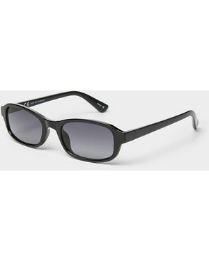 Simon's Estelle Narrow Rectangular Sunglasses - Black