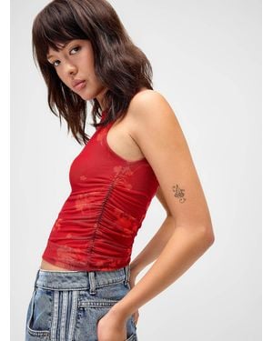 Twik Patterned Mesh High - Red