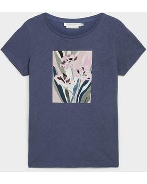 Contemporaine Printed Organic Cotton T - Blue