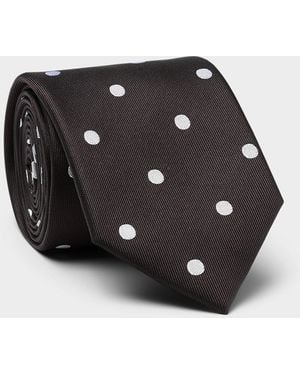Le 31 Polka Dot Pure Silk Tie - Black