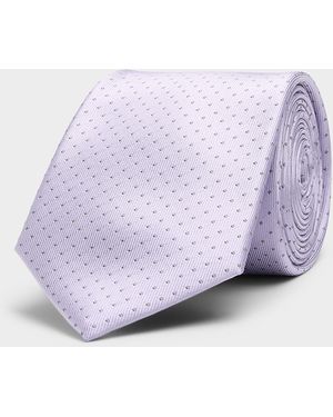 Le 31 Jacquard Dot 100% Silk Tie - Purple