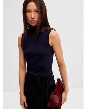 Inwear Turtleneck Ribbed Cami - Blue