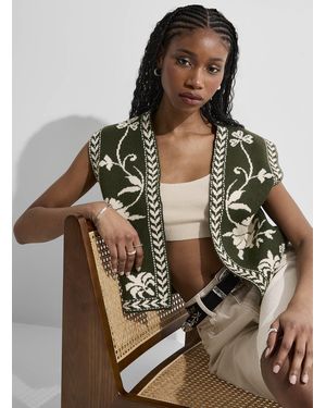 Icône Soft Floral Jacquard Open - Brown