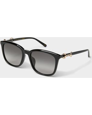 Gucci Decorated Temples Square Sunglasses - Black