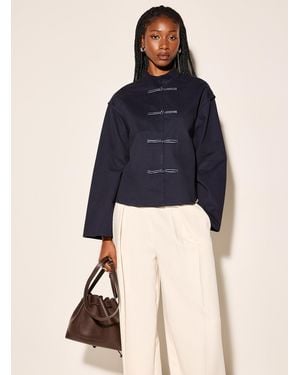 Icône Satin Frog Closures Officer Jacket - Blue