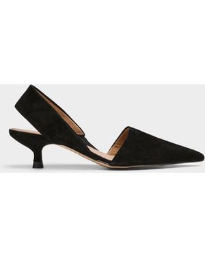 Flattered Ninni Broad Strap Suede Pumps Women - Black