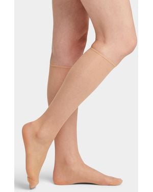 DIM Sublim Shiny Voile Knee - Natural
