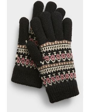 Simon's Nordic Jacquard Gloves - Black