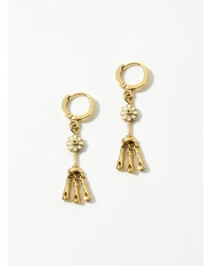 La2l Ange Tassel Earrings - White