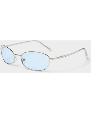 Aire High Beam Narrow Oval Sunglasses - Blue