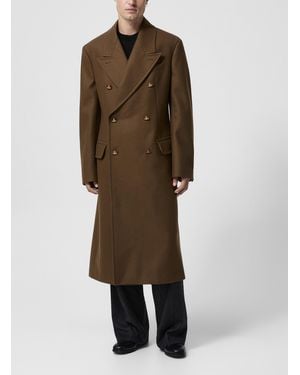 Vivienne Westwood Winston Signature Buttons Long Wool Overcoat Unisex - Multicolour