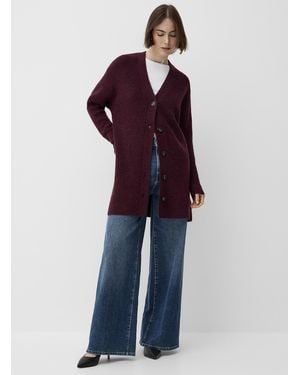 B.Young Touch Of Alpaca Tunic Cardigan - Red