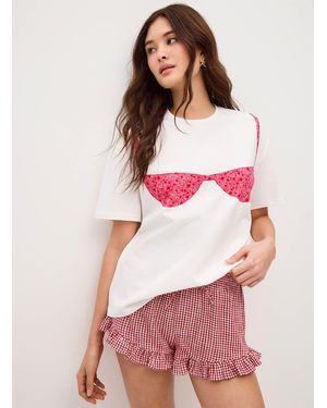 Things Between Bathing Suit Printed T - Red