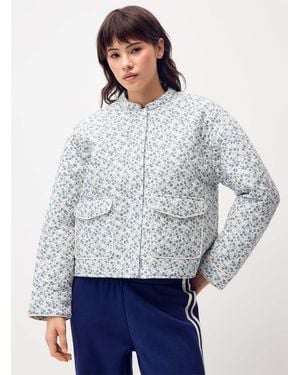 ONLY Quilted Floral Jacket - Grey
