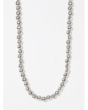 Simon's Metallic Sheen Necklace - White