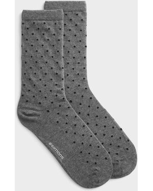 Simon's Mini Polka Dot Socks - Grey