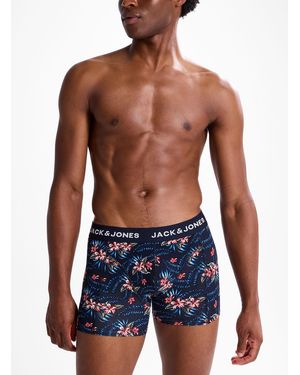 Jack & Jones 3" Tropical Flora Trunk - Blue