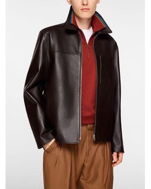 Paul Smith Chocolate Brown Leather Sneaker Jacket