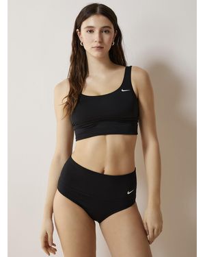 Nike Scoop Back Black Bralette - Red